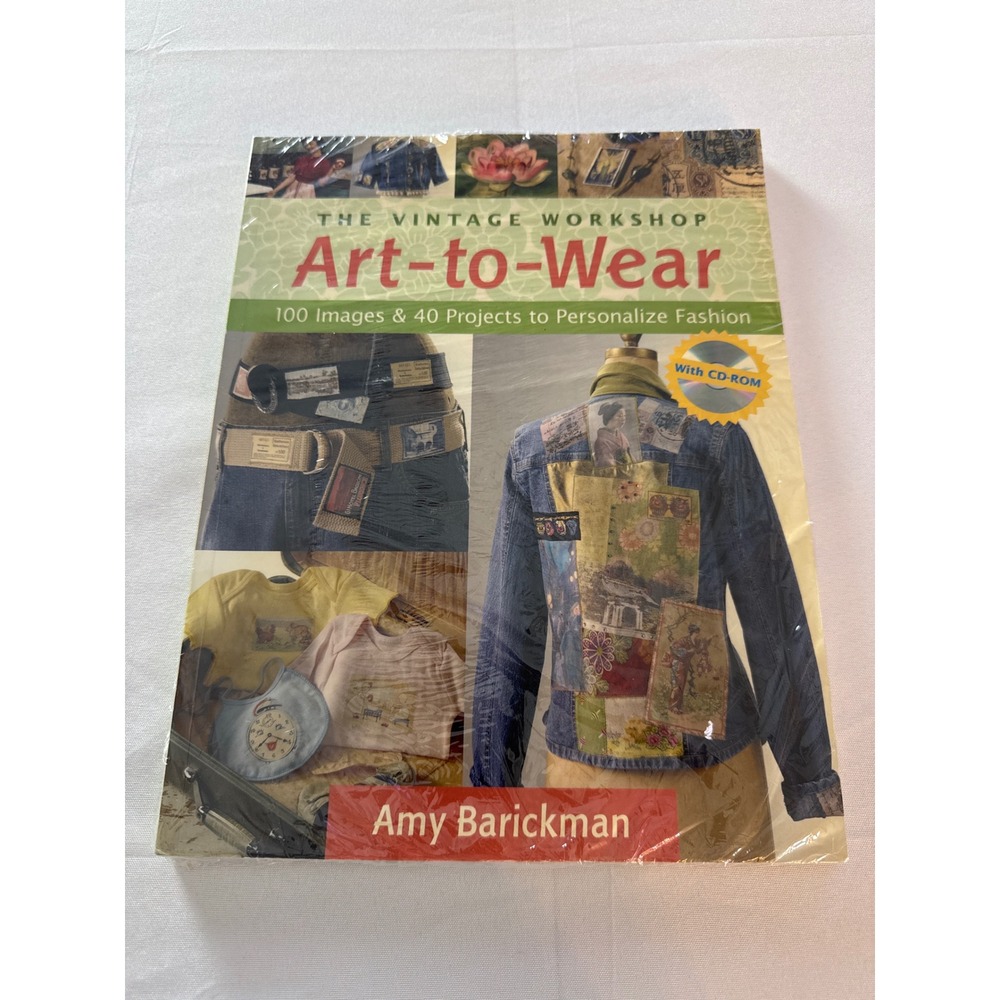 Amy Barickman Vintage Workshop Art-to-Wear Book CD-ROM 100 Images 40 Projects